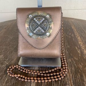 LEATHEROCK EMBELLISHED CROSSBODY SHOULDER BAG